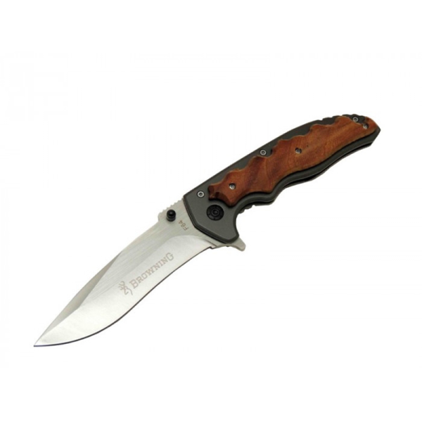 Browning Ahşap Çakı İçten Kilitli Klipsli - F64