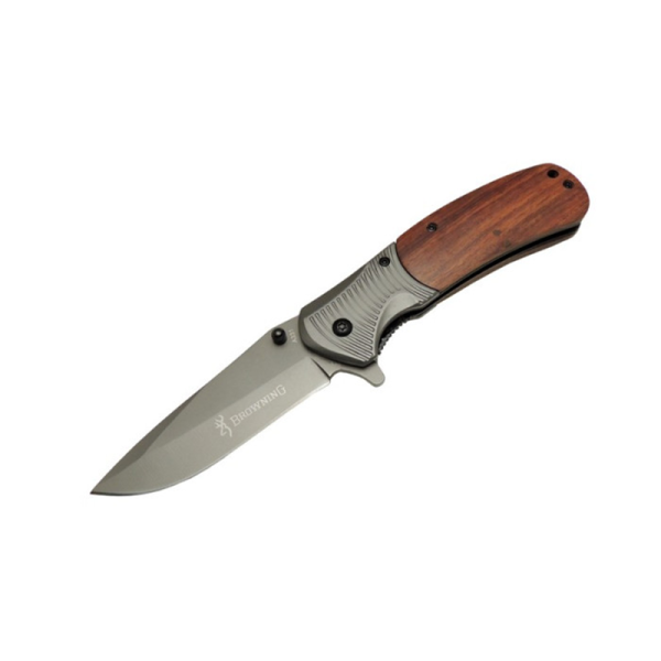 Browning Ahşap Çakı Klipsli İşlemeli Çakı - A331