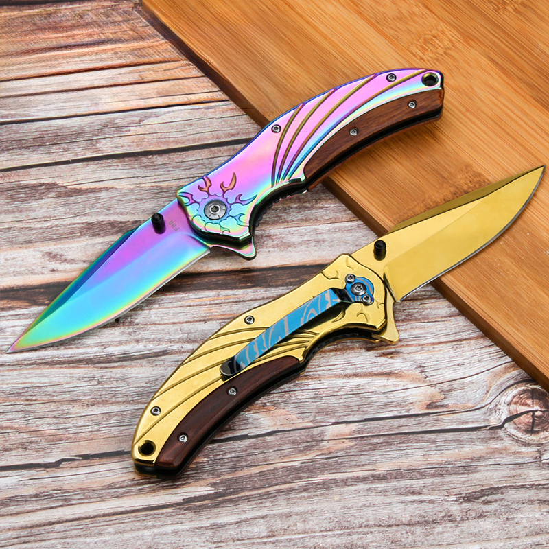 Browning Çakı Altın Çakı Kamp Outdoor Çakı Edc Gold Altın Kilitli Çakı - Görsel 3