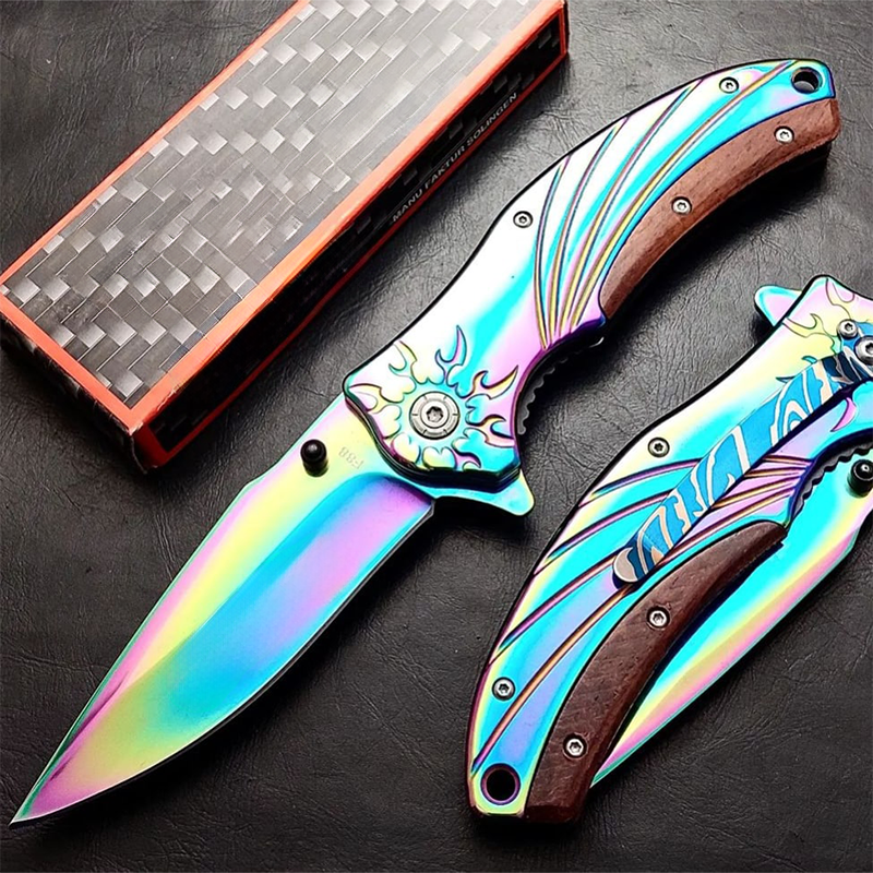 Browning Çakı Altın Çakı Kamp Outdoor Çakı Edc Gold Altın Kilitli Çakı - Görsel 6