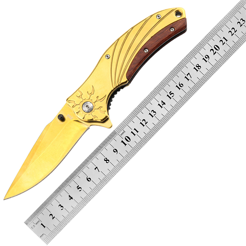 Browning Çakı Altın Çakı Kamp Outdoor Çakı Edc Gold Altın Kilitli Çakı - Görsel 7