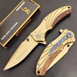 Browning Çakı Altın Çakı Kamp Outdoor Çakı Edc Gold Altın Kilitli Çakı