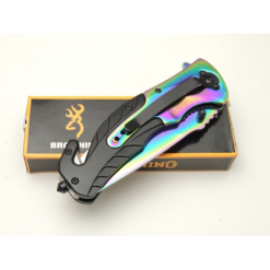 Alternative view of Browning Çakı Gökkuşağı Rainbow Tırtıklı Çakı İçten Kilitli Klipsli Cam Kırma Aparatlı