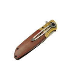 Alternative view of Browning Çakı Gold Gül Nakışlı Altın Renkli Klipsli - FA40