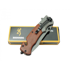 Alternative view of Browning Kurtarma Çakısı Gül Ağacı Kabzalı Klipsli Çakı