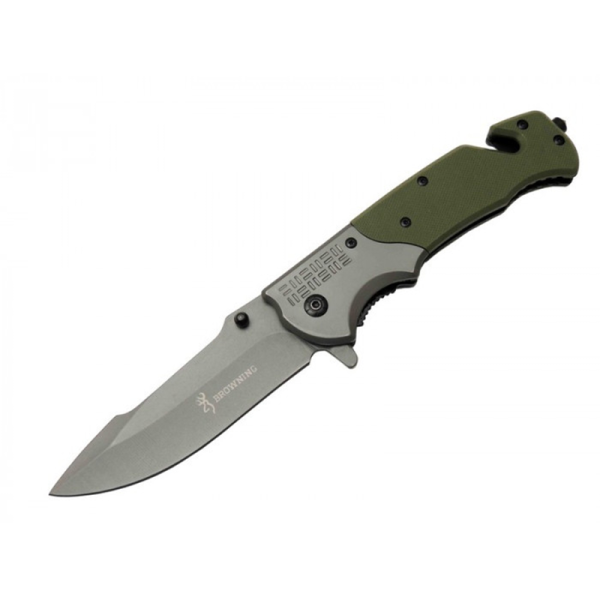 Browning Kurtarma Çakısı Yeşil Kaydex Kabze Klipsli Çakı - DA308GN
