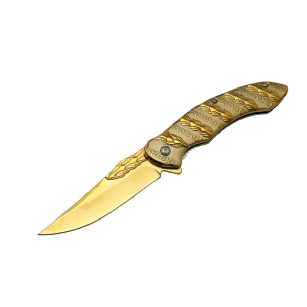 Chongming Metal Snake Çakı Gold Altın Ejderha Yılanlı -  HC021