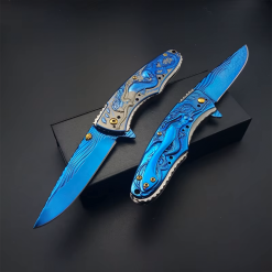 Alternative view of Columbia Deniz Kızı İşlemeli Gravürlü Klipsli Çakı Beyaz Eskitme