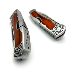 Alternative view of Columbia Epoksi Kabzalı Desenli Çakı İşlemeli Sırttan Kilitli Çakı A-3154-B