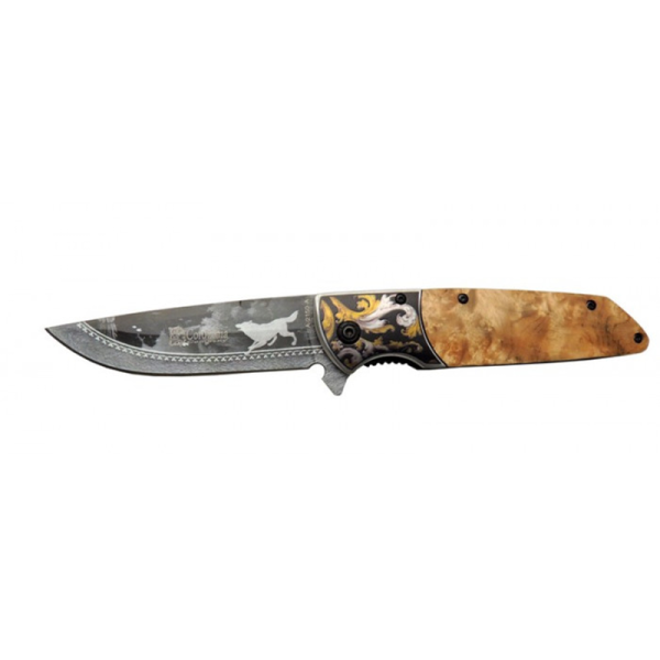 Columbia Kurt Figürlü Desenli Klipsli Ahşap Çakı 21 cm