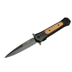 Jeep Çakı Black Siyah Ahşap Full Metal  Çakı