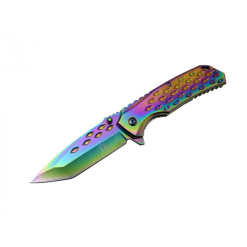 Lanmark Rainbow Gökkuşağı Renkli Metal Çakı Tanto Çakı - 412