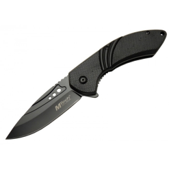 Mtech Siyah Damgalı İçten Kilitli Çakı Kemer Klipsli