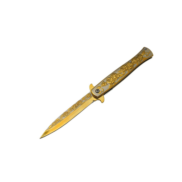 Tac Force Ti-Lite Gül Desenli Gold Görünümlü Çakı Altın Renk