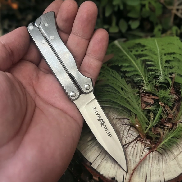 Benchmade Katlanan Kelebek Çakı Metalik - Görsel 3