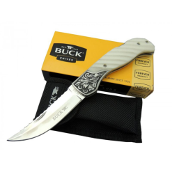 Buck Çakı Cep Çakısı Gravür Desen İşlemeli Beyaz - BK013