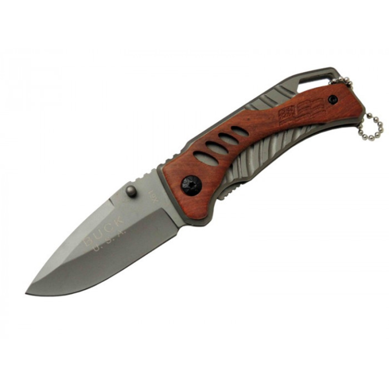 Buck Mini Çakı Ahşap Cep Çakısı - X61 - Görsel 1