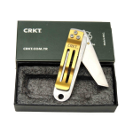 Crkt Çakı KİSS Polat Alemdar Çakı Gold Altın Deri Kılıflı 18 cm 2 Bıçak Fuarı