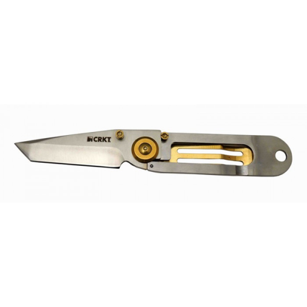 Crkt Çakı K.İ.S.S Polat Alemdar Çakı Gold Altın Deri Kılıflı