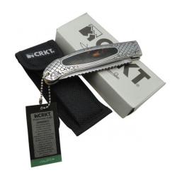 Alternative view of Crkt Çakı Kahve İşlemeli Desenli Çakı Tırtıklı - CR0190