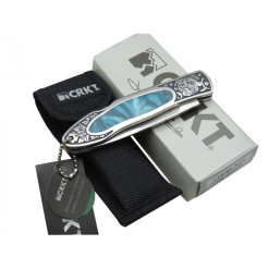 Alternative view of Crkt Çakı Mavi İşlemeli Desenli Çakı - CR0148