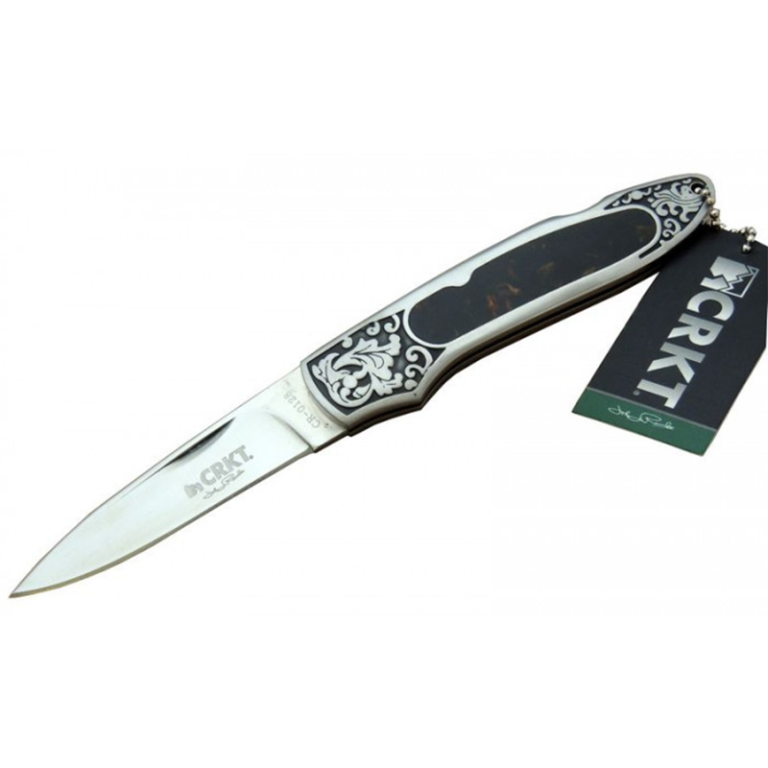 Crkt Cep Çakısı Kahve Gravürlü Çakı - CR0128 - Görsel 1