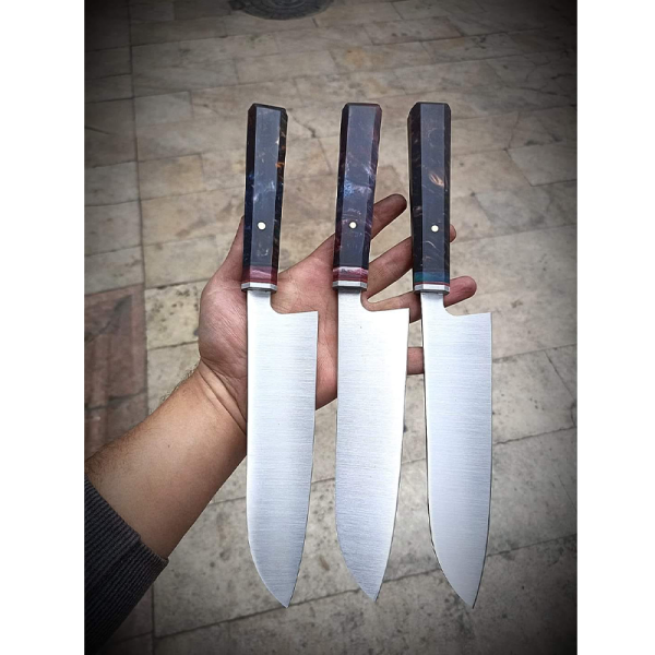 Şef Bıçağı Santoku Epoksi Kabze