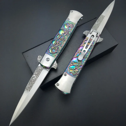 Haps Bugs Gökkuşağı Çakı Kuru Kafa İşlemeli Çakı Kurukafa Çakı