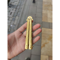 Alternative view of Kelebek Çakı Sallamalık Palmiye Ağacı Desenli Altın Gold