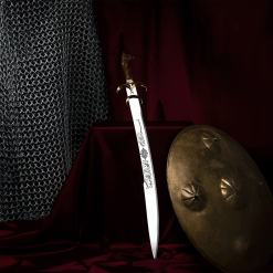 Kurt Başlı Fatih Sultan Mehmed Kılıcı 3 Hilal İşlemeli