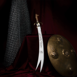 Kurt Başlı Zülfikar Kılıcı Hz.Ali Kılıcı 3 Hilal İşlemeli