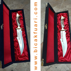 Kurt Başlı Pirinç Balçaklı Av Bıçak