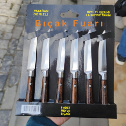 Meyve Bıçak El Yapımı Kahve Renk
