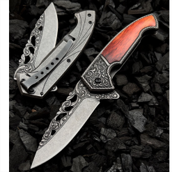 Haps Bugs Gül İşlemeli Çakı Gravürlü Çakı