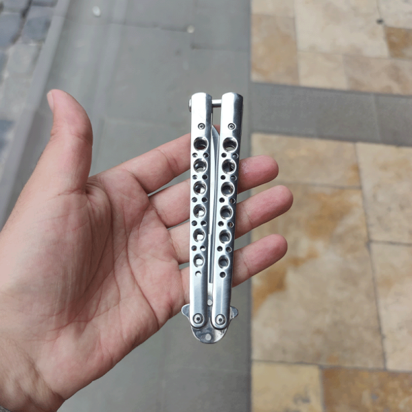 Browning Kelebek Gümüş Delikli Perçinli - Görsel 3