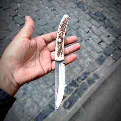 Geyik Boynuz N690 Çakı El Yapımı StoneWash