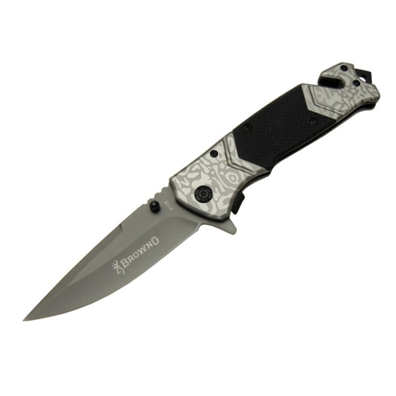 Browning Kurtarma Çakısı G10 Kabzalı Siyah Klipsli Çakı - Görsel 6