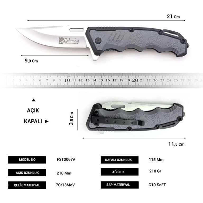 Columbia G10 Kabzeli Soft Kamp Bıçağı - Fst-3067-A - Görsel 2