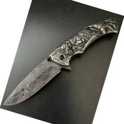 Ejderha Gravürlü Eskitme Pençe Kamp Çakısı