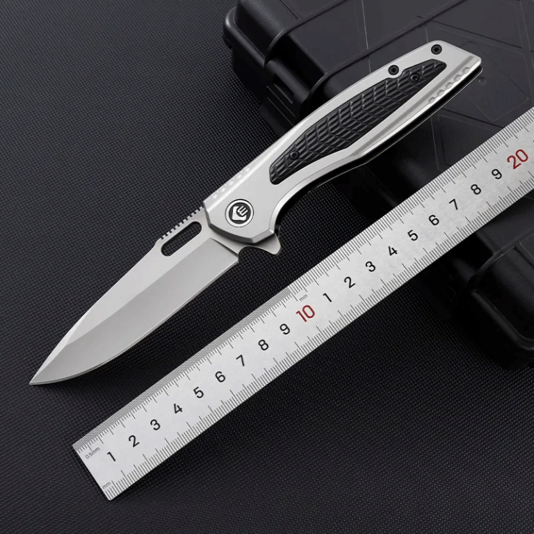 Chongming Çakı Özel Seri İçten Kilit Klipsli Titanyum Kül - CM129 - Görsel 3