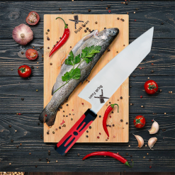 Alternative view of Professional Şef Bıçağı El Yapımı Şef Bıçağı 4'lü Set Şef Bıçak Seti