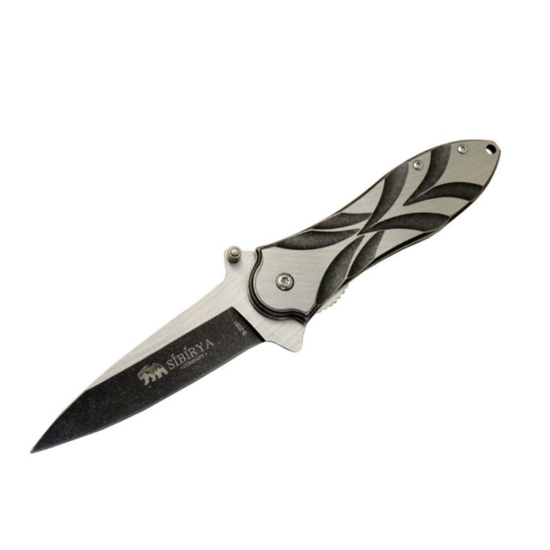 Sibirya Çakı Lale Açan Gül Gravür İşlemeli Çakı Kamp Çakısı Outdoor Çakı - Görsel 3