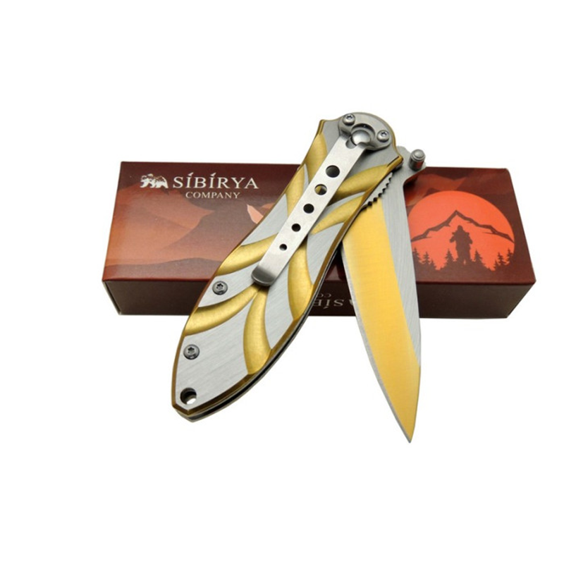 Sibirya Çakı Lale Açan Gül Gravür İşlemeli Çakı Kamp Çakısı Outdoor Çakı - Görsel 4