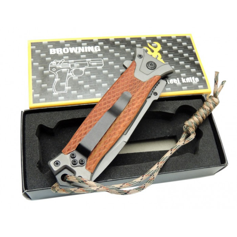 Browning Haki Kabzalı Çakı Yeşil İplikli Çakı - Görsel 7