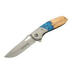 Haps Bugs Epoksi Desenli G10 Kabzeli Kilitli Kamp Çakısı - Cm135