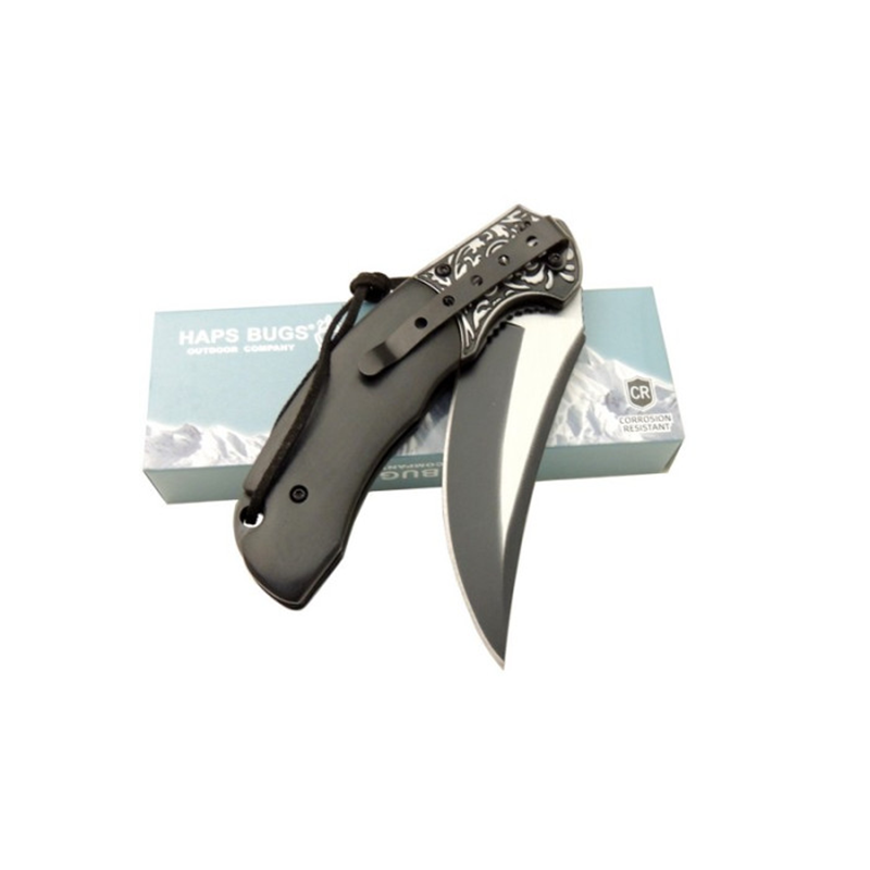 Haps Bugs Hançer İşlemeli Çakı kamp Çakısı - 106 - Görsel 4