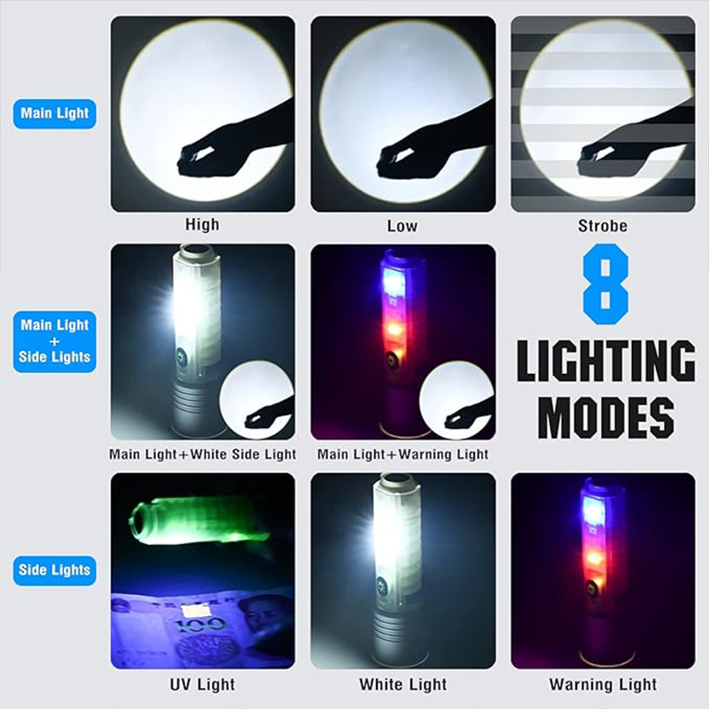 Gold Orion OR-52A El Feneri Şarjlı Kamp Outdoor Av Feneri Çakarlı - OR52A - Görsel 5