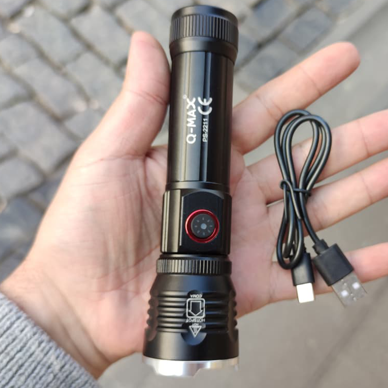 Qmax Ps-2211 Fener Profesyonel El Feneri Kamp Feneri Outdoor Fener Av Feneri - Ps2211 - Görsel 2