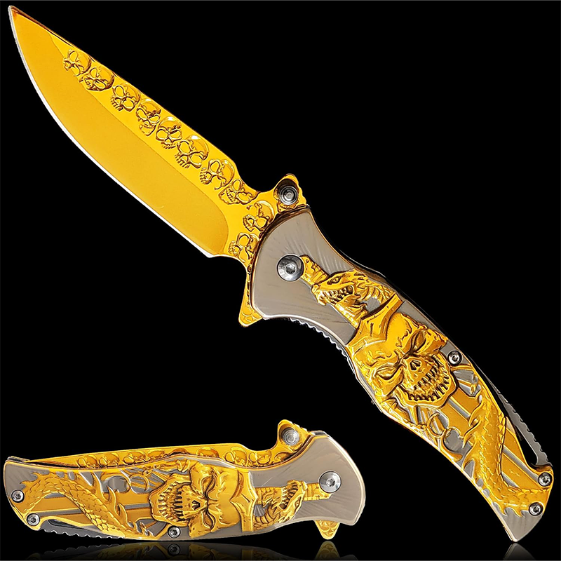 Haps Bugs İskelet Gold Çakı Outdoor Kamp Çakısı - Hc005