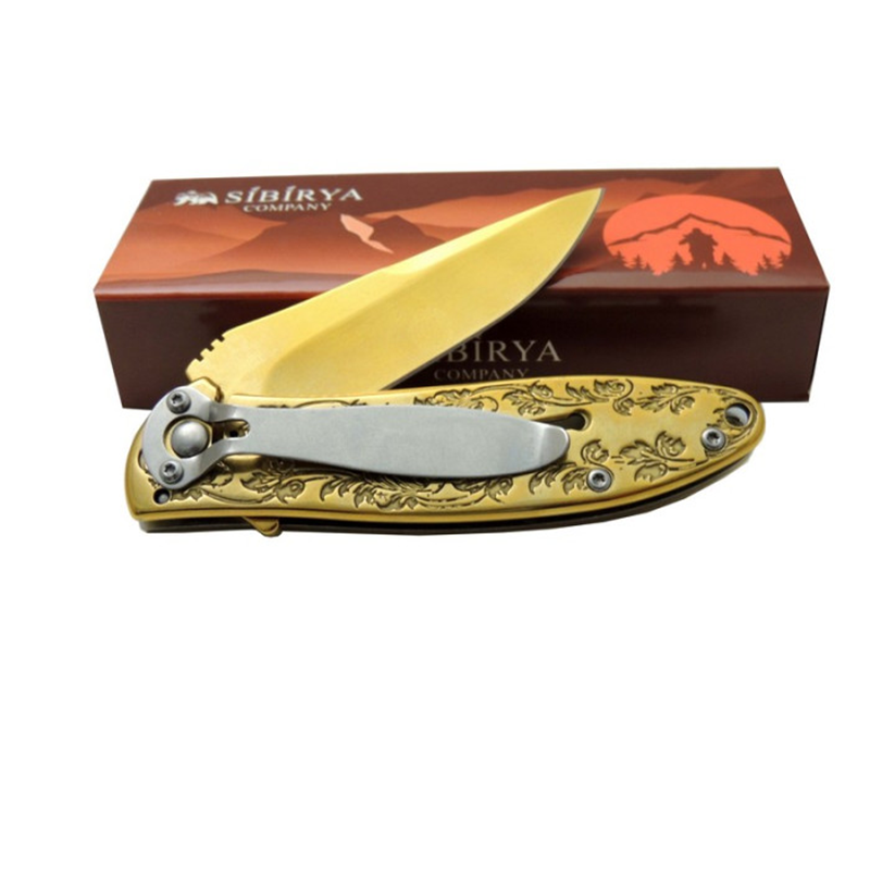 Sibirya Kartal Çakı Rainbow Alton Gold Kartal İşlemeli Outdoor Çakı - 2053 - Görsel 3